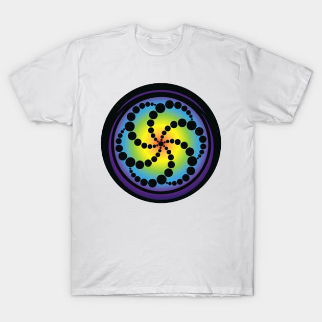 Hex Spiral Crop Circle T-Shirt by GalacticMantra